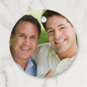 Mit Liebe Gay Wedding mit Foto infundiert Geschenkanhänger (Rückseite)