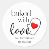 Mit Liebe Gebacken Aufkleber (Vorderseite)