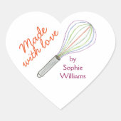 Mit Liebe gebacken Aufkleber Backlabel (Vorderseite)