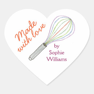 Mit Liebe gebacken Aufkleber Backlabel