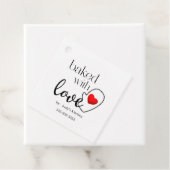 Mit Liebe Gebacken Aufkleber Geschenkanhänger (Beispiel)