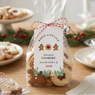 'Mit Liebe gebacken' Etiketten für Kekse Geschenkanhänger