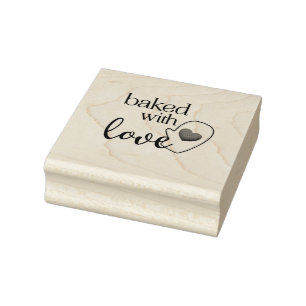 Mit Liebe gebacken Gummistempel