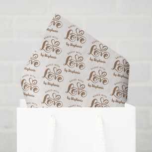 Mit Liebe Gebacken Neutrales Skript Personalisiert Seidenpapier