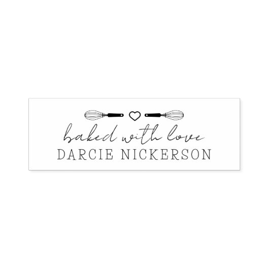 Mit Liebe gebacken Permastempel (Design)