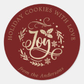 mit Liebe gebackene Ferienkekse Runder Aufkleber (Vorderseite)