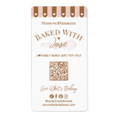 Mit Liebe Gebackene Handgezeichnete Schneebesen-QR (Vorne)