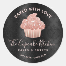 Mit Liebe Gebackene Rose Gold Glitter Cupcake Schw