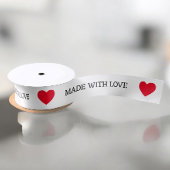 Mit Liebe gefertigt Satinband