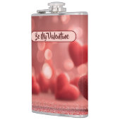 Mit Liebe gefüllte Be My Valentine Vinyl-Flasche Flachmann (Links)
