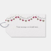 Mit Liebe geknetet, das Herzetikett zusammenbinden Geschenkanhänger (Rückseite Horizontal)