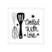 Mit Liebe gekocht Gummistempel (Prägung)
