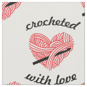 "Mit Liebe gekrönt" Garngarn Muster für Herz-Handw Stoff (Nahaufnahme)