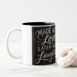 Mit Liebe Gemacht, Mit Lachen Gegessen Zweifarbige Tasse