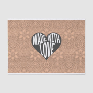 Mit Liebe gemacht Vintage Seidenpapier