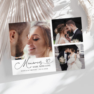 Mit Liebe Gemachte Erinnerungen Hochzeit Weiß Mult Dankeskarte