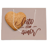 Mit Liebe gemachte Kekse, feito com amor Große Geschenktüte (Vorderseite)