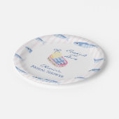 Mit Liebe gepackte Sardinen-Junggesellinnenabschie Pappteller (Schrägansicht)