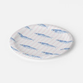 Mit Liebe gepackte Sardinen-Junggesellinnenabschie Pappteller (Schrägansicht)