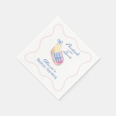 Mit Liebe gepackte Sardinen-Junggesellinnenabschie Serviette (Ecke)