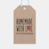 Mit Liebe-Geschenktasten Geschenkanhänger (Vorderseite)