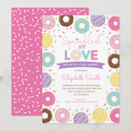 mit Liebe gesprenkelt | Donut Baby Shower Einladung