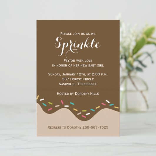 mit Liebe gesprenkelt Einladung (Stehend Vorderseite)