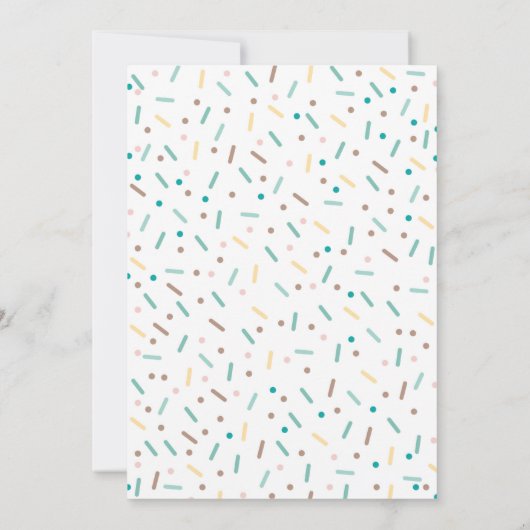 Mit Liebe gesprenkelte Sprinkle-Einladung von Donu Einladung (Rückseite)