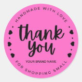 MIT LIEBE GESTALTET, DANK IHRER STICKER (Vorderseite)