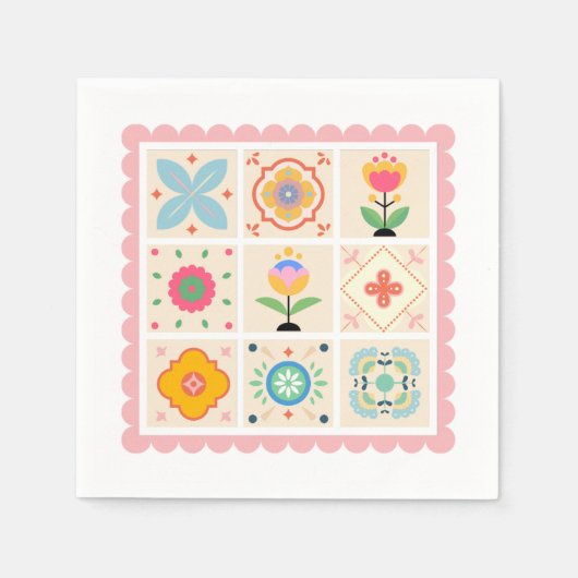 Mit Liebe Gewickelt Baby Shower Serviette (Vorderseite)