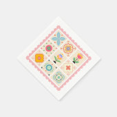 Mit Liebe Gewickelt Baby Shower Serviette (Ecke)