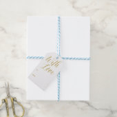 Mit Liebe | Gold Modern Calligraphy Gift Tag Geschenkanhänger (Mit Garn)