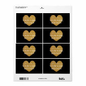 Mit Liebe Goldherz hausgemachte Lebensmitteletiket (Vorne)