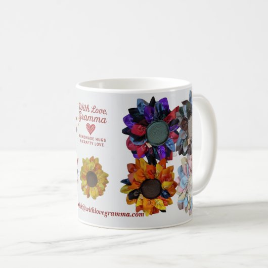 Mit Liebe, Gramma-Kranz-Tasse Kaffeetasse (VorderseiteRechts)
