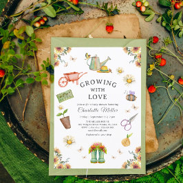 Mit Liebe Green Baby Dusche wachsen Einladung