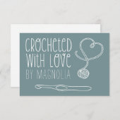 Mit Liebe handgefertigt Mitteilungskarte (Vorne/Hinten)