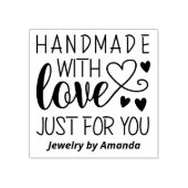 Mit Liebe handgefertigte Hörer für Sie Gummistempel (Prägung)