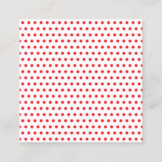 Mit Liebe Hearts Business Card Quadratische Visitenkarte (Rückseite)