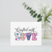 Mit Liebe Hergestellt Black Script ID193 Postkarte (Stehend Vorderseite)