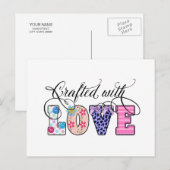 Mit Liebe Hergestellt Black Script ID193 Postkarte (Vorne/Hinten)