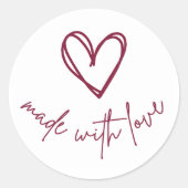 Mit Liebe hergestellt - Circle Sticker for Favorit (Vorderseite)