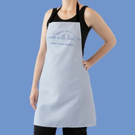 Mit Liebe Hergestellter Minimalistischer Blauer Sc Schürze