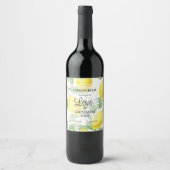 Mit Liebe Hergestelltes Limoncello Kleinflaschenet Weinetikett (Vorderseite)