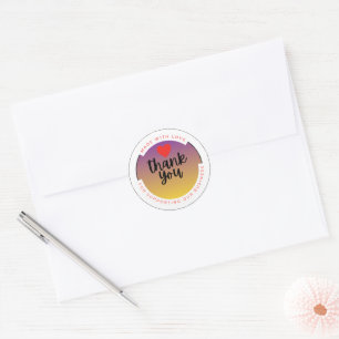 Mit Liebe Herz Aufkleber – Minimal Cute Love