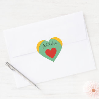 Mit Liebe Herz Aufkleber – Minimaler süßer Liebesa