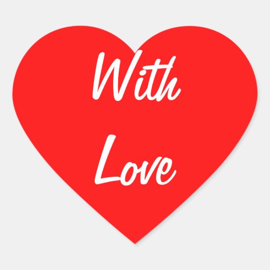 Mit Liebe-Herzform-Aufklebern Herz-Aufkleber (Vorderseite)