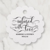 mit Liebe-Hochzeit infiziert Geschenkanhänger (Rückseite)