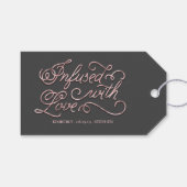 mit Liebe-Hochzeit infiziert Geschenkanhänger (Vorderseite (Horizontal))