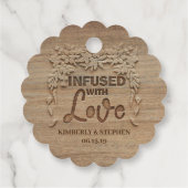 mit Liebe-Hochzeit infiziert Geschenkanhänger (Rückseite)