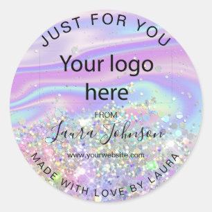 mit Liebe-Holograph-Folie mit Logo-Klasse Runder Aufkleber